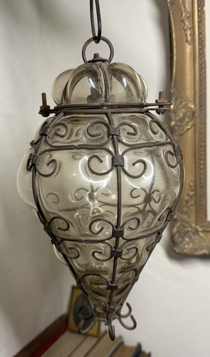Venetian caged glass lantern - venetian,