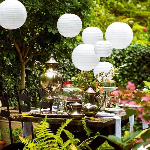10pcs white paper - paper, lanterns