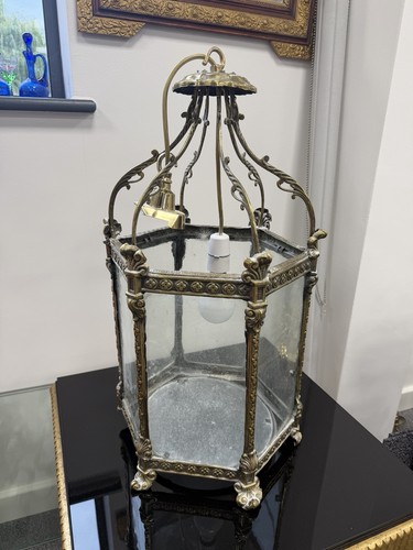 Large brass hexagonal ceiling - hexagonal,