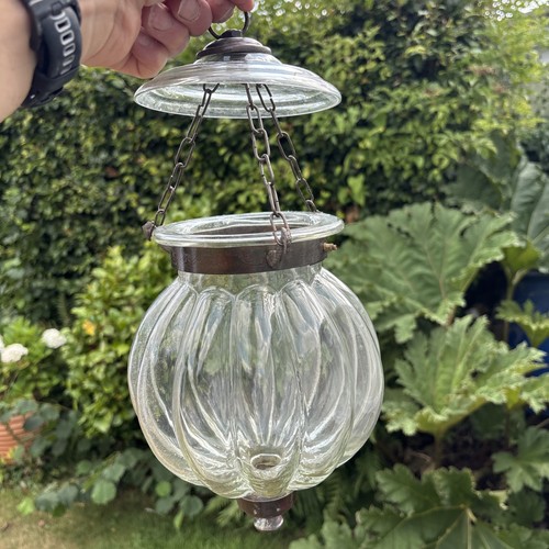 Hanging glass pumpkin melon - hanging,