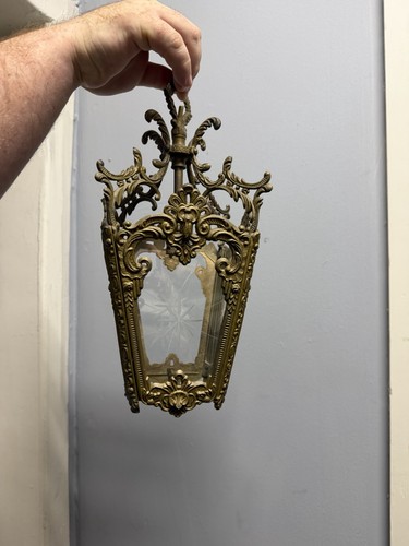 Vintage ornate brass lantern - vintage,