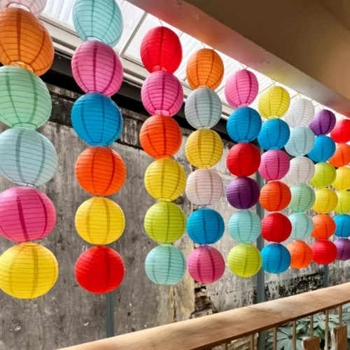 30cm white paper lampshade - paper,