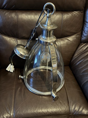 Chrome and glass lantern - chrome,