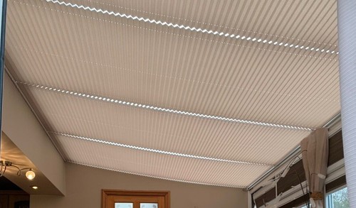 Pleated roof thermal blinds - pleated,