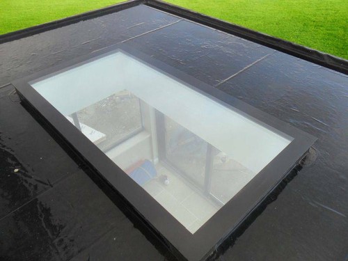 Flat roof glass - roof, /