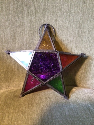 Moroccan style coloured glass